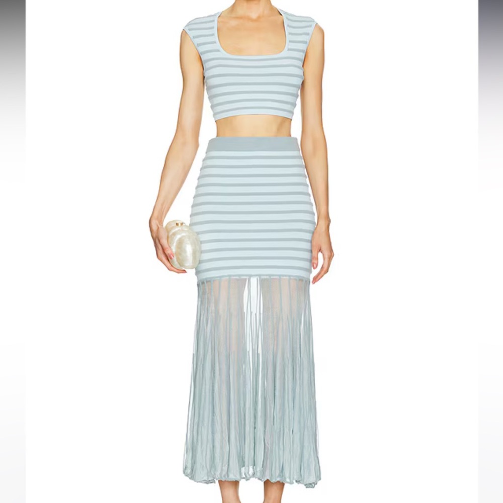 Alexis Blue Skirt Set Chic and Stylish
